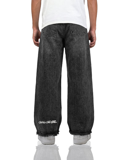 Lost Black Rugged Baggy Jeans