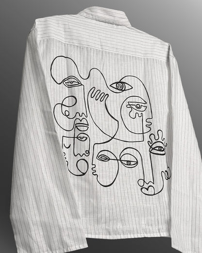 Lost faces Linen Striped Shirt