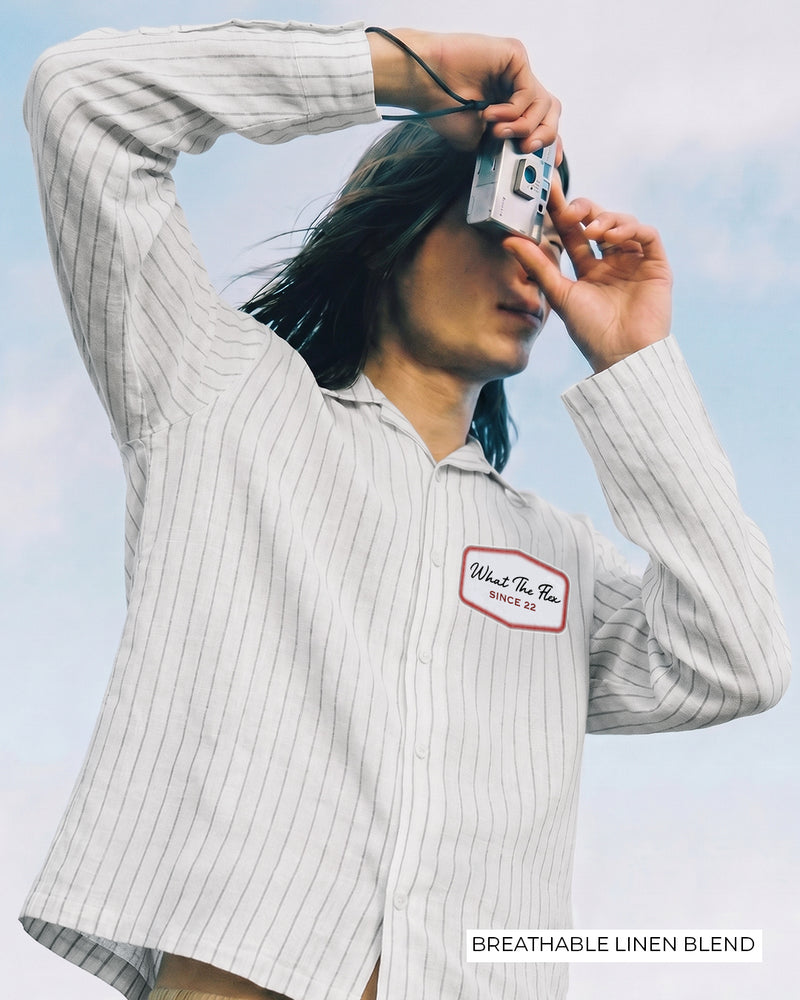 Lost faces Linen Striped Shirt