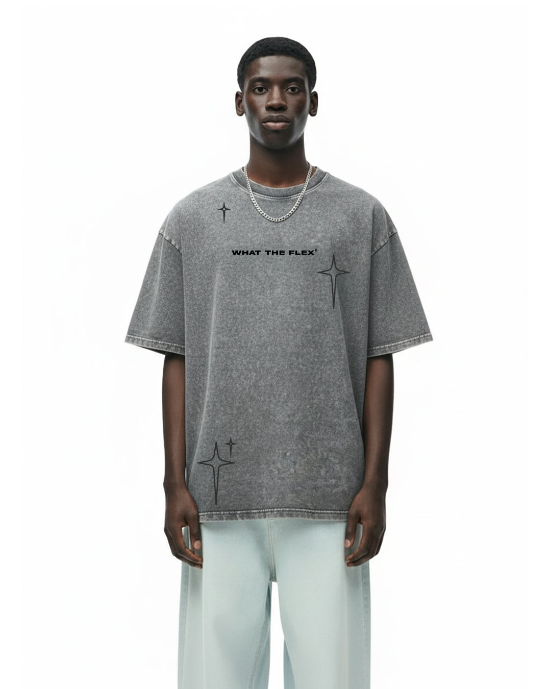 Mannered Grey Acid Wash T-Shirt