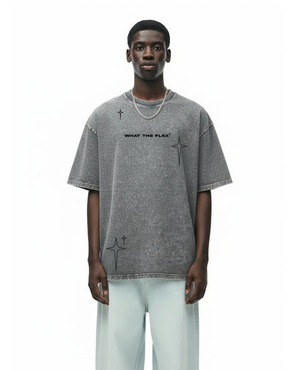 Mannered Grey Acid Wash T-Shirt