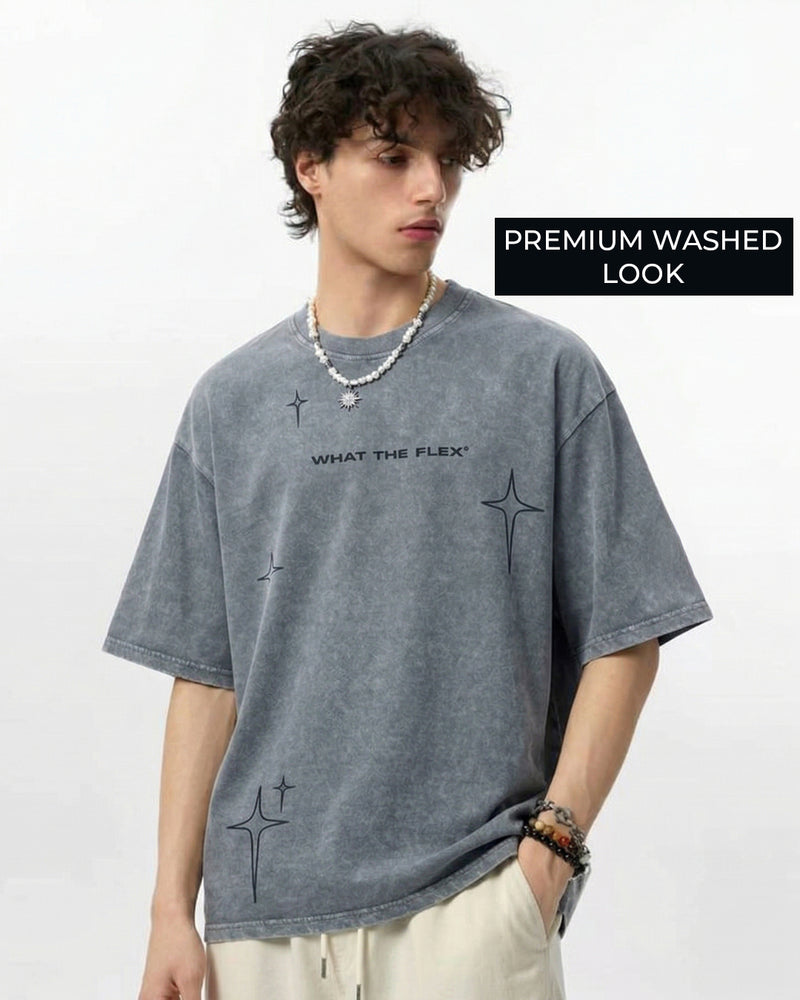 Mannered Grey Acid Wash T-Shirt