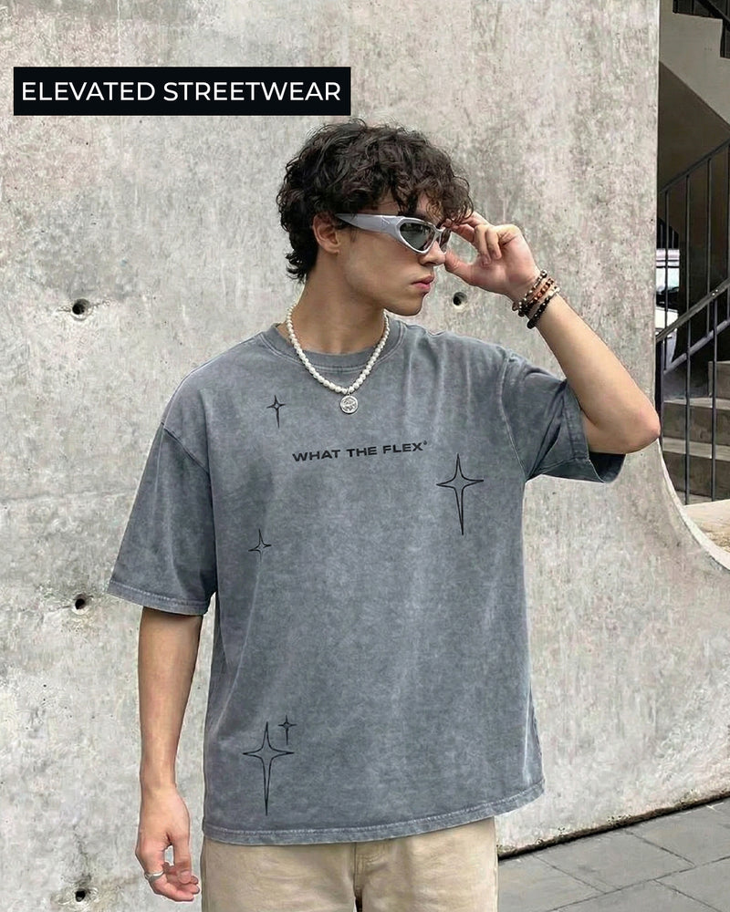 Mannered Grey Acid Wash T-Shirt