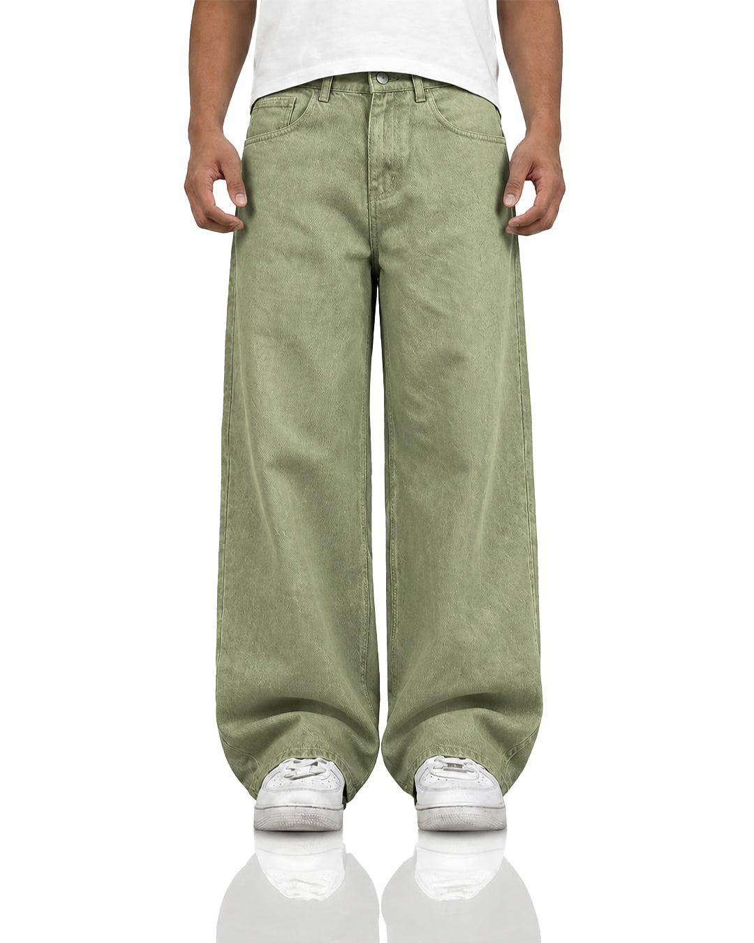 Matcha Olive Baggy Jeans