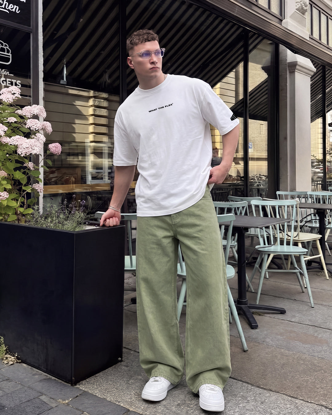 Matcha Olive Baggy Jeans