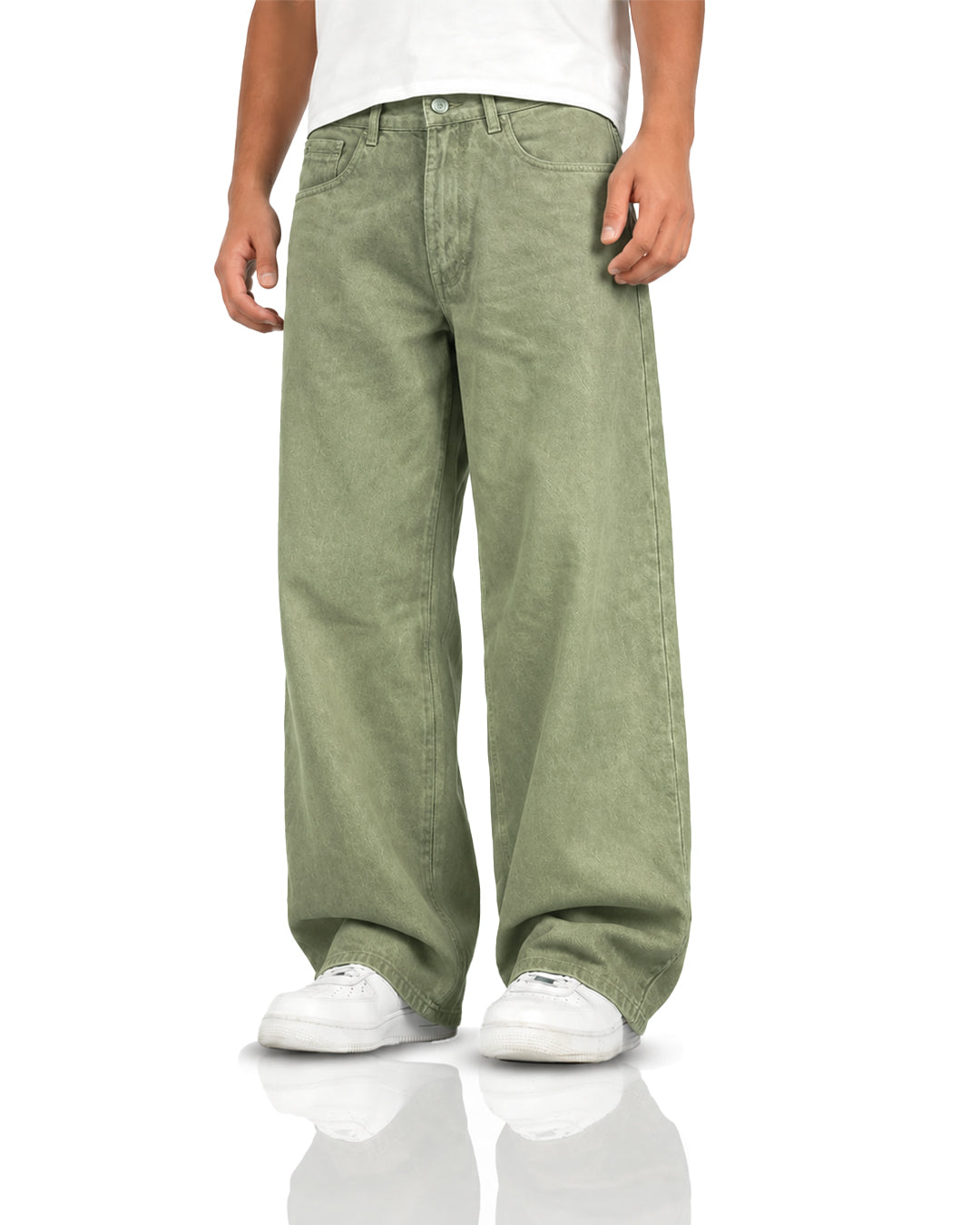 Matcha Olive Baggy Jeans