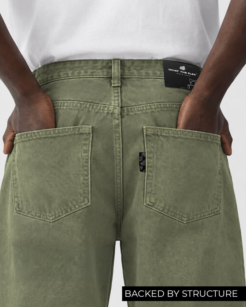 Matcha Olive Baggy Jeans