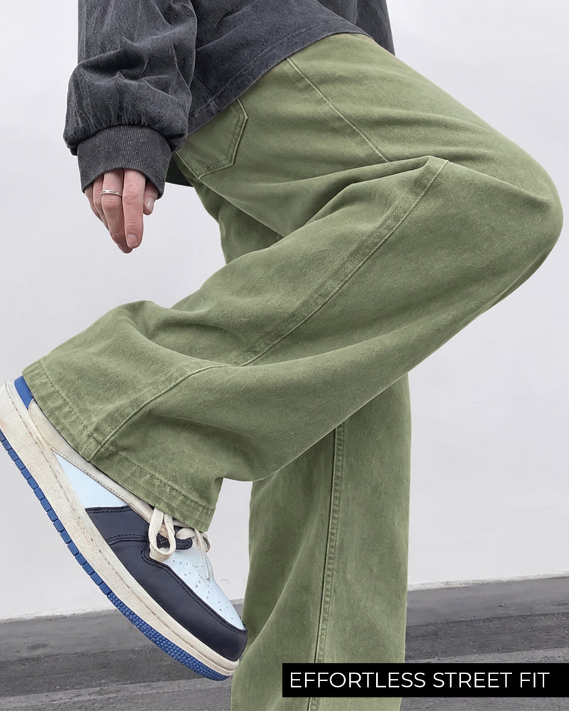 Matcha Olive Baggy Jeans