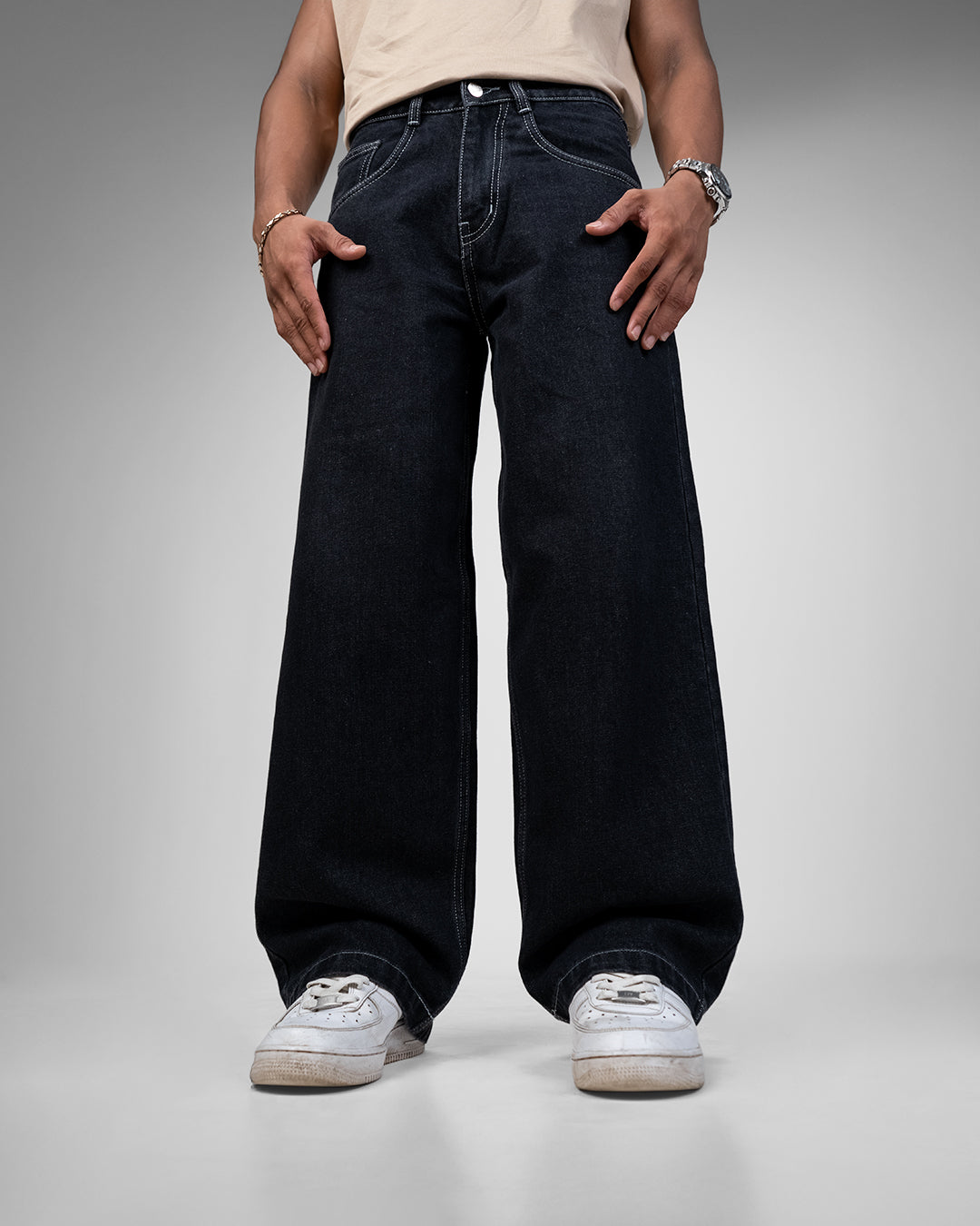 Midnight Black Baggy Jeans