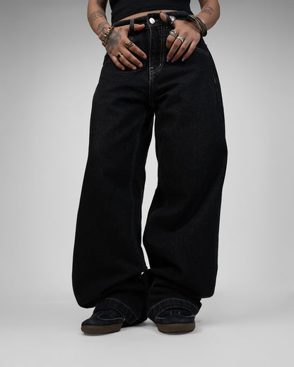 Midnight Black Baggy Jeans