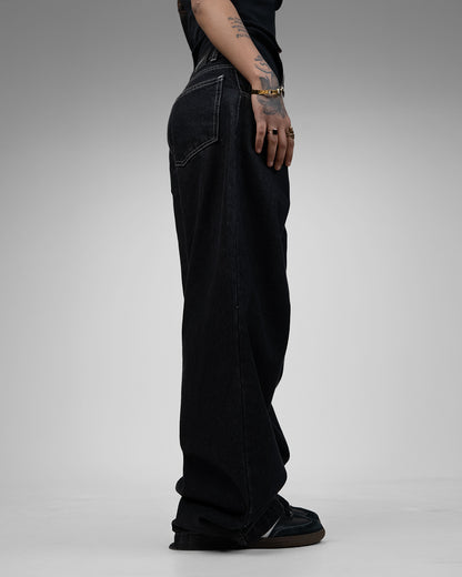 Midnight Black Baggy Jeans