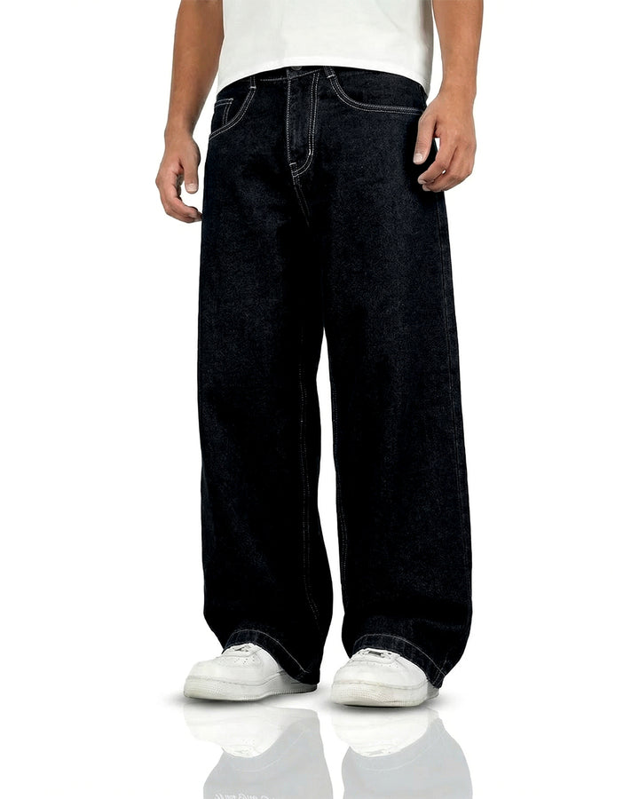 Men's Washed Wide Leg Relaxed Fit Jeans main image 1