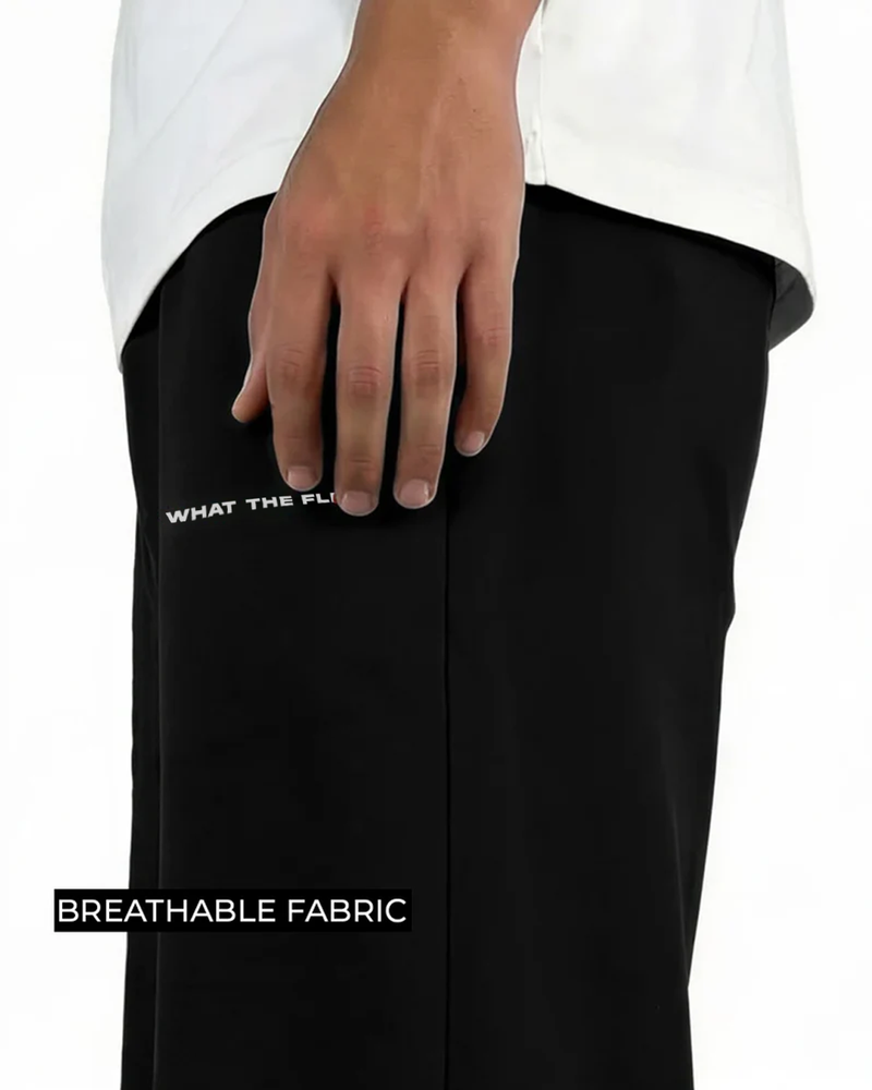 Motion Sick Black Cotton Pant