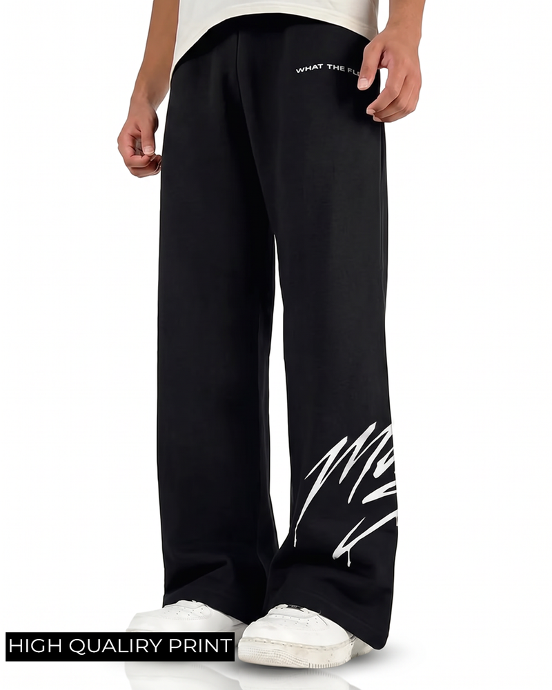 Motion Sick Black Cotton Pant