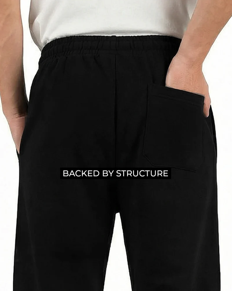 Motion Sick Black Cotton Pant