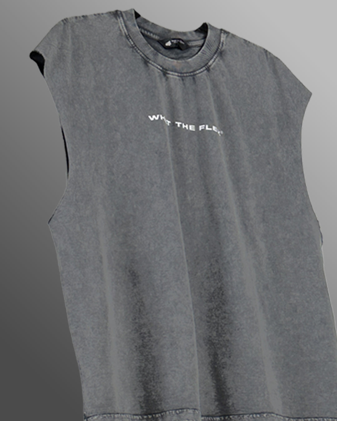 Mutation Grey Acid Wash Vest