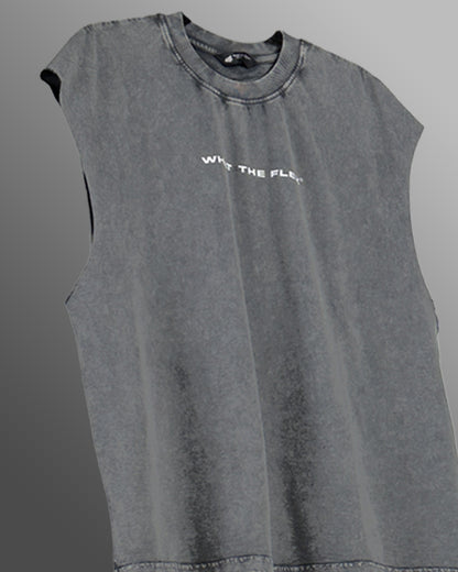 Mutation Grey Acid Wash Vest