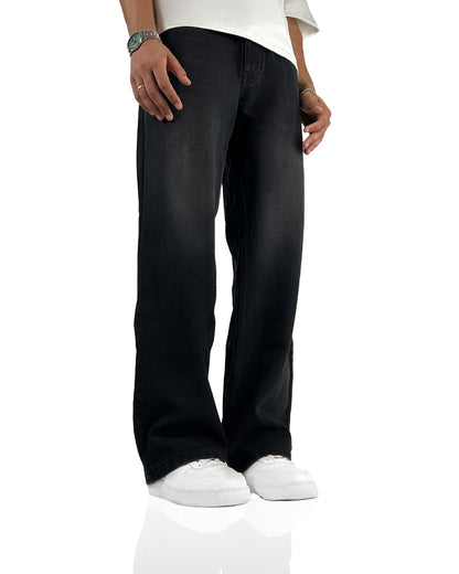Charcoal Black Straight Cut Jeans