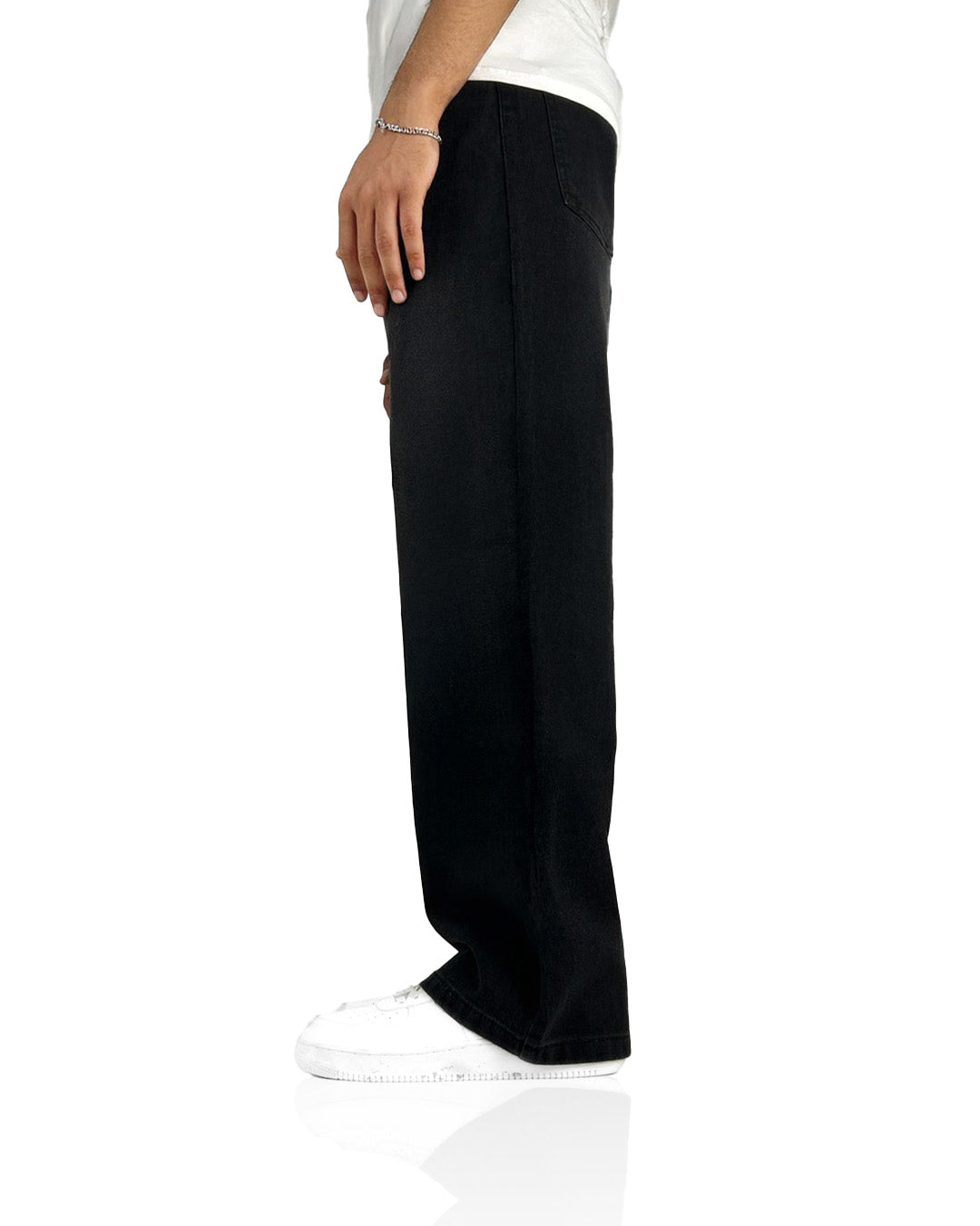 Charcoal Black Straight Cut Jeans