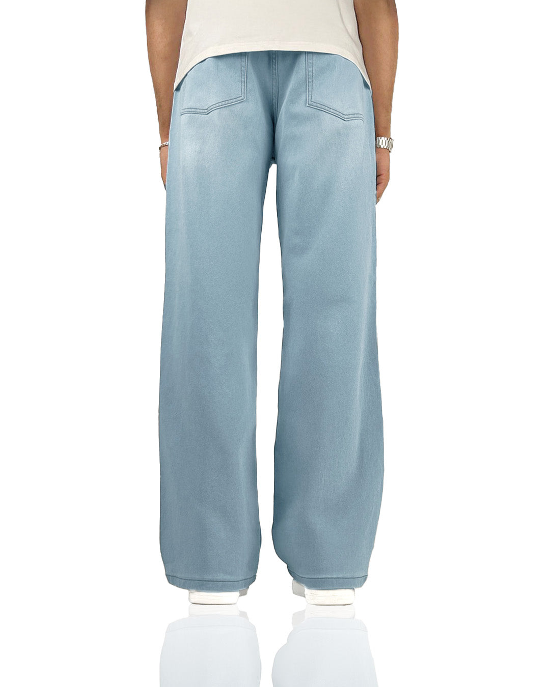 BUY Ice Blue Straight Cut Jeans – WHAT THE FLEX