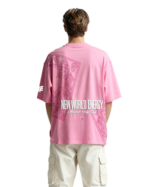 New World Energy Pink Oversized T-shirt