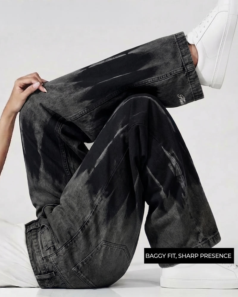 Nightmare Grey Baggy Jeans