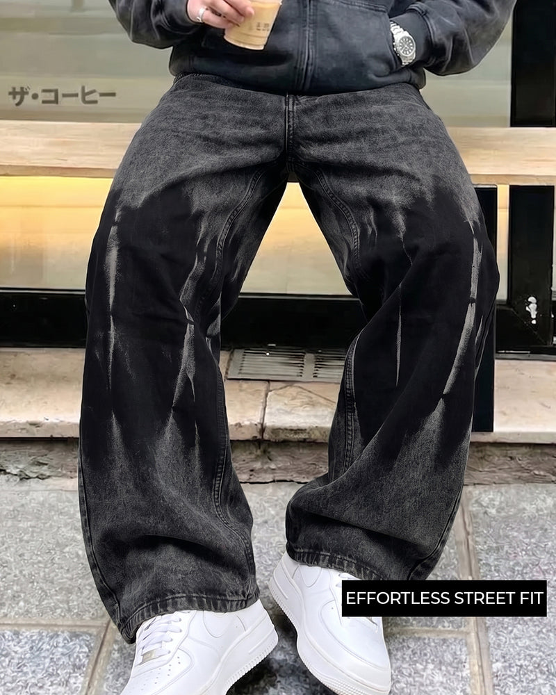 Nightmare Grey Baggy Jeans