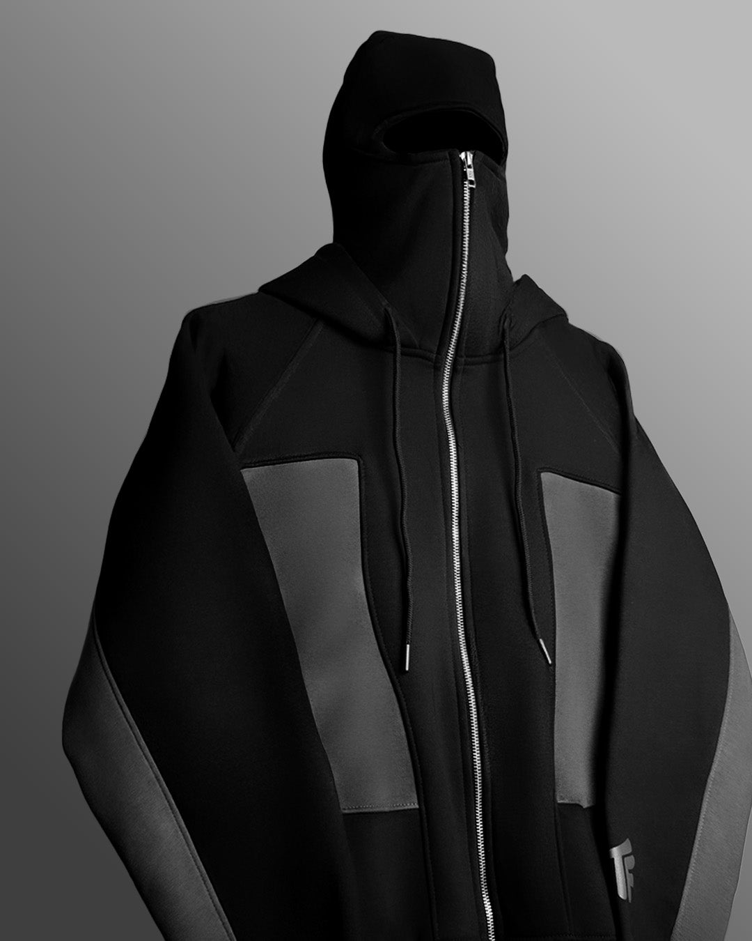 Ninja Masked Black Zipper Hoodie