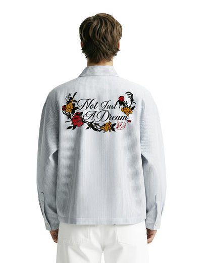 Not Just A Dream Blue Full Sleeves Striped Shirt