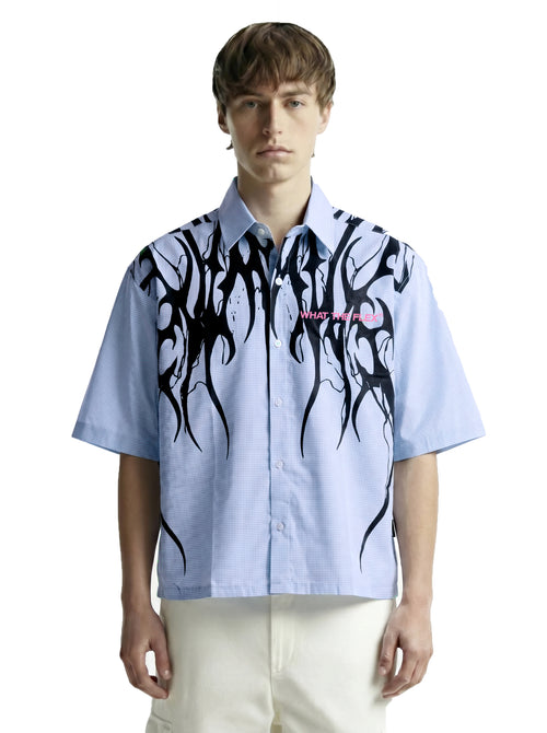 Not Sorry Half Sleeves Checks Shirt