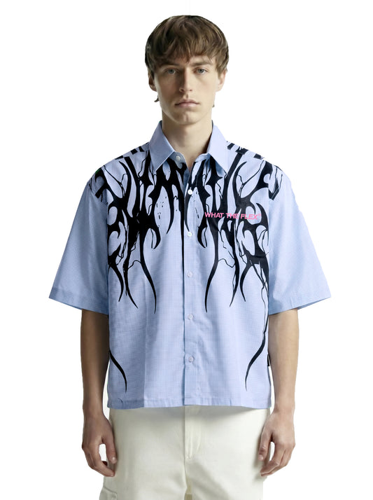 Not Sorry Half Sleeves Checks Shirt