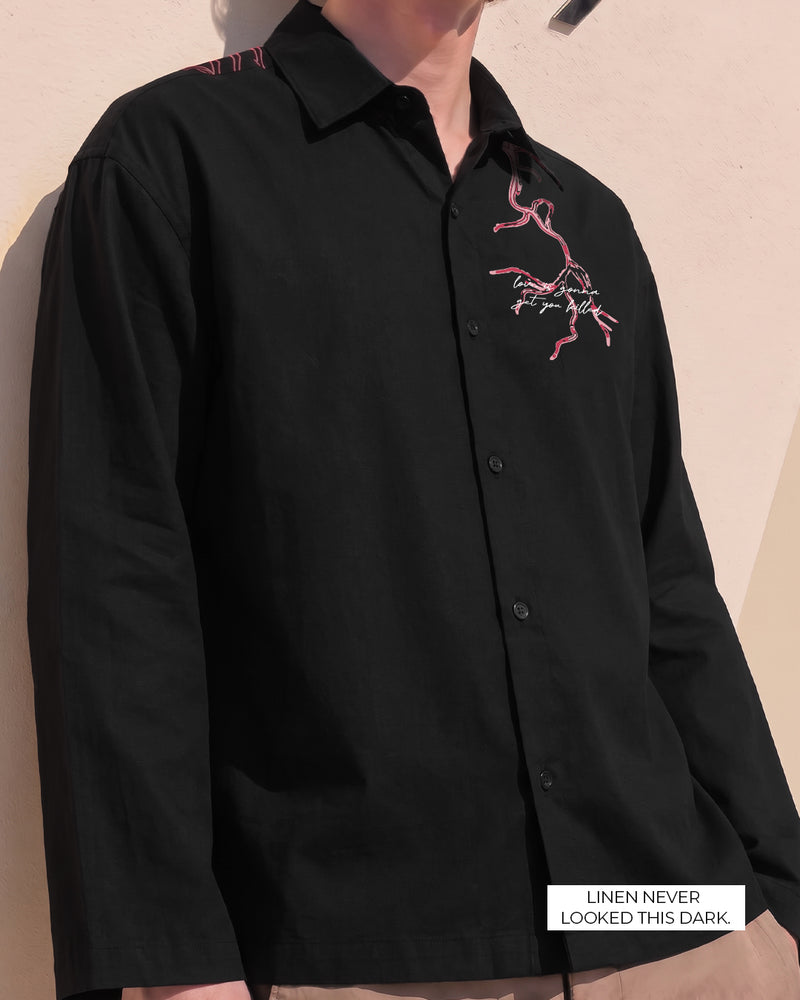Not Again Linen Full Sleeves Shirt