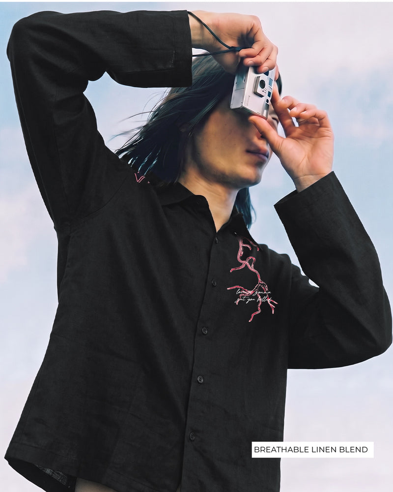 Not Again Linen Full Sleeves Shirt