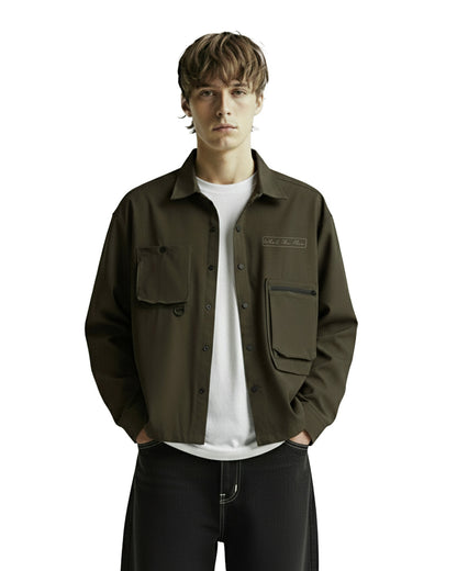 Olive Mono Air Overshirt