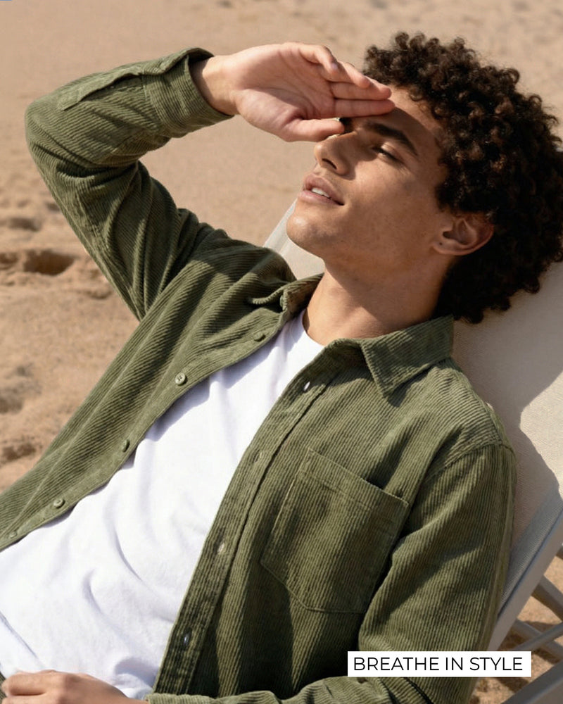 Olive Corduroy Shirt