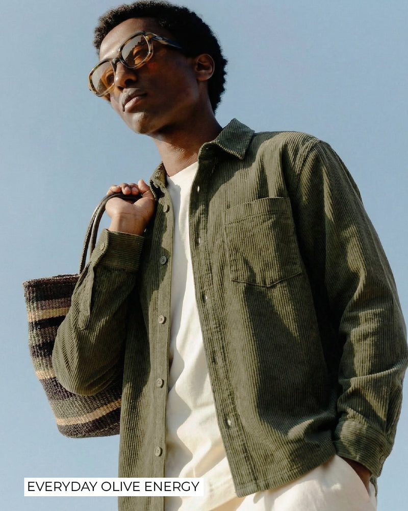 Olive Corduroy Shirt
