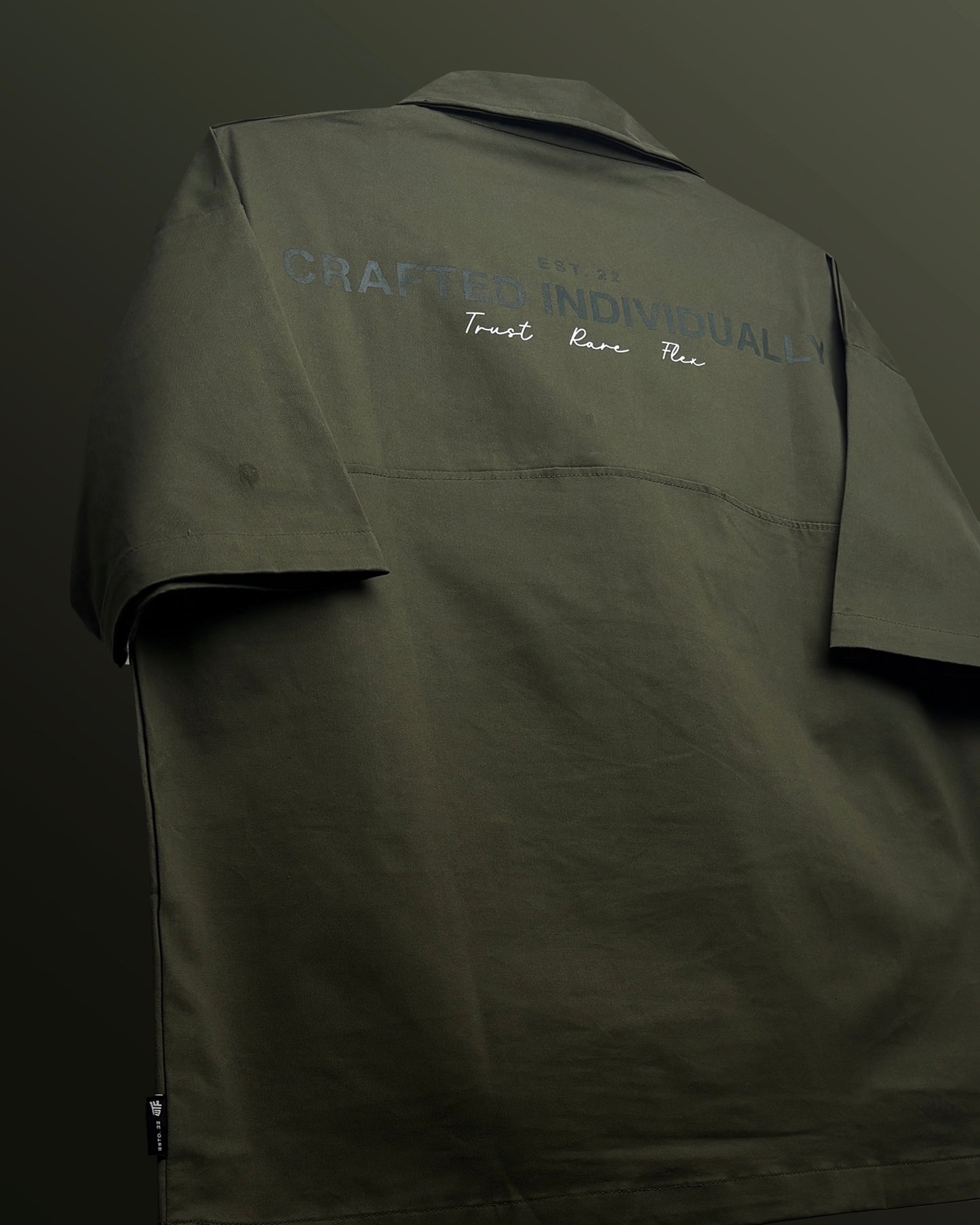 Olive Green Retro Polo T-shirt