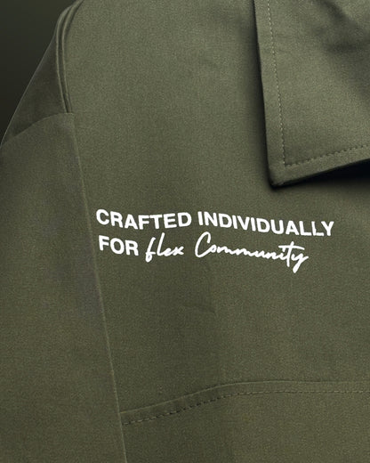 Olive Green Retro Polo T-shirt