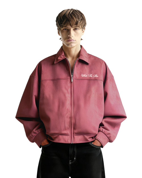 LIFE'S NICE CORAL  SUEDE JACKET