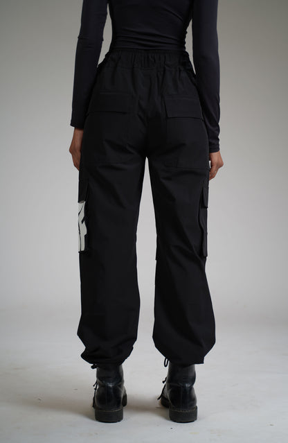 BLACK Parachute Pants