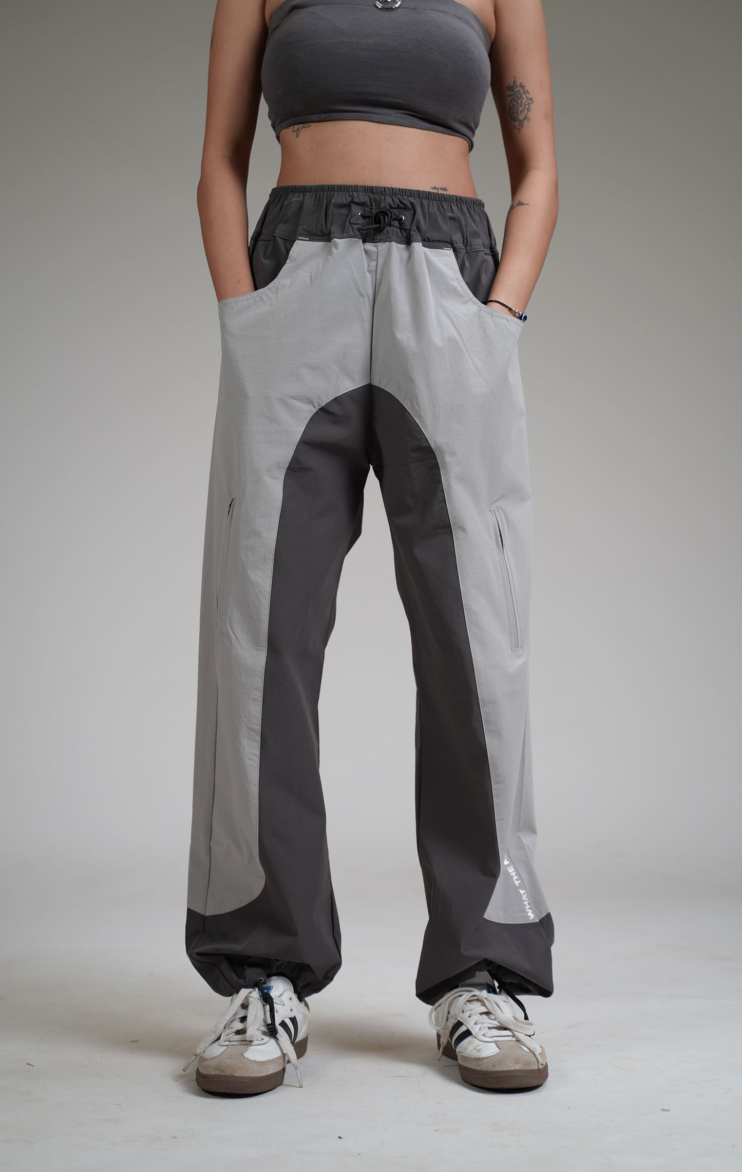 ICE GREY PANEL Parachute Pants