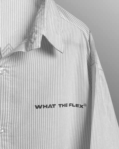 Progress Tribe Full Sleeves Blue and White Striped Shirt