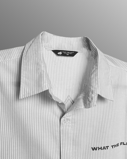 Progress Tribe Full Sleeves Blue and White Striped Shirt