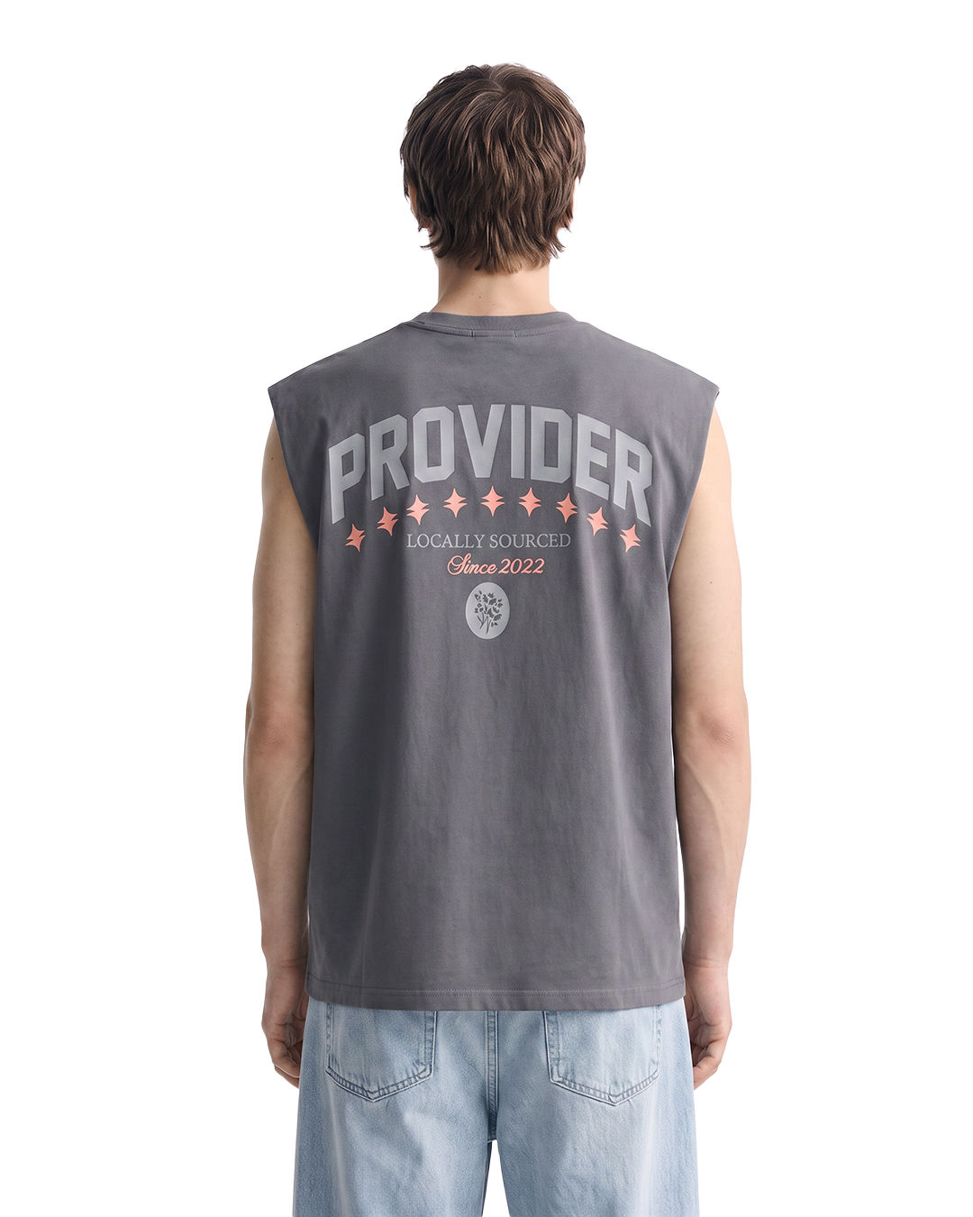 Provider Grey Cotton Boxy Vest