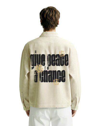 Peace Yellow Striped Shirt