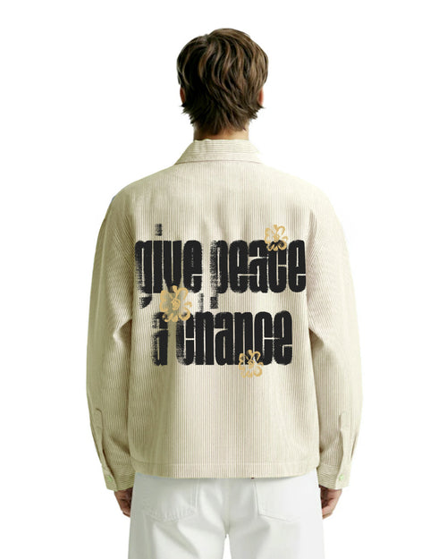 Peace Yellow Striped Shirt