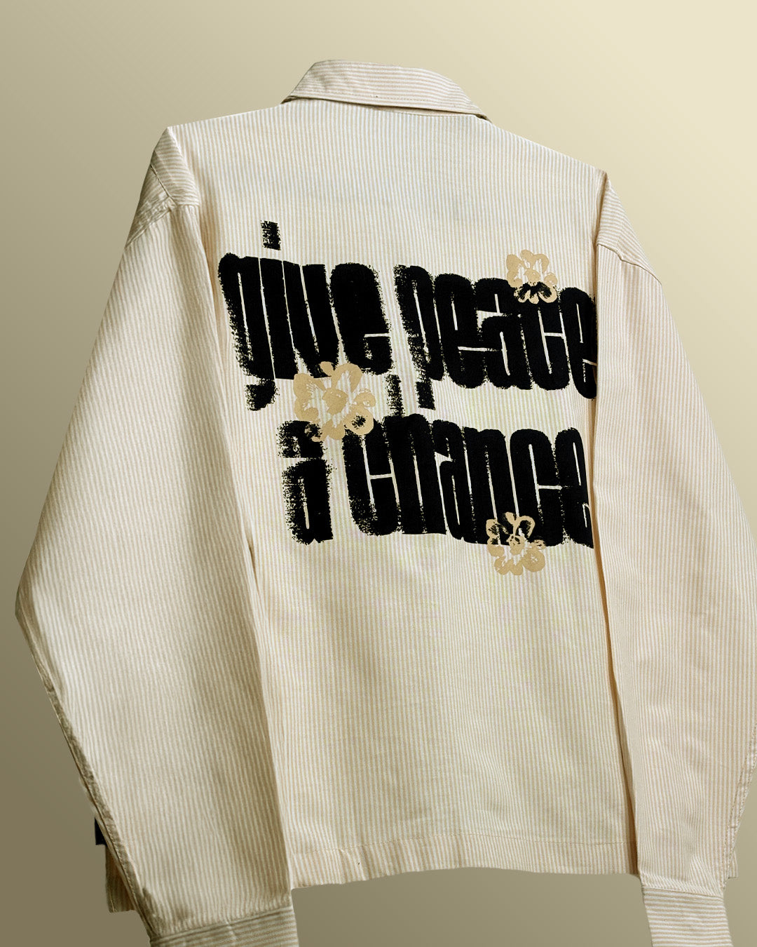 Peace Yellow Striped Shirt