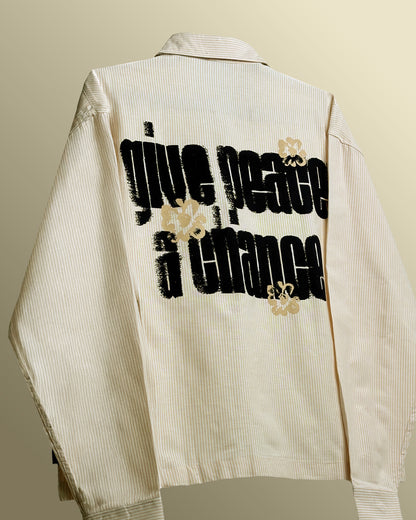 Peace Yellow Striped Shirt