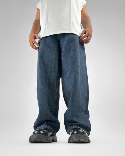 Phantom Blue Baggy Denim Jeans