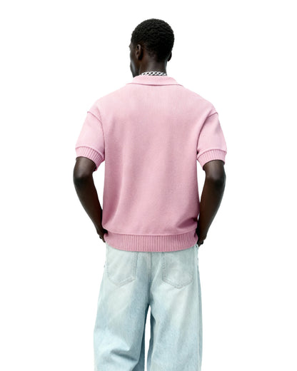 Pink Urban Knit Polo T-Shirt